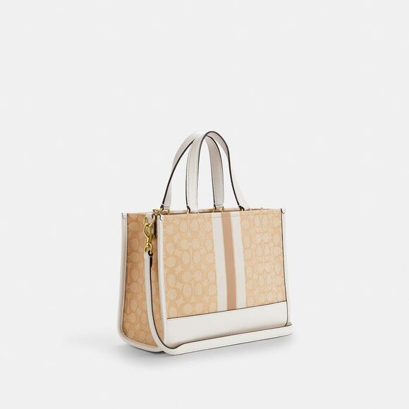 Dempsey Carryall Bag In Signature Jacquard With Stripe And Coach Patch - Picture 2 of 7